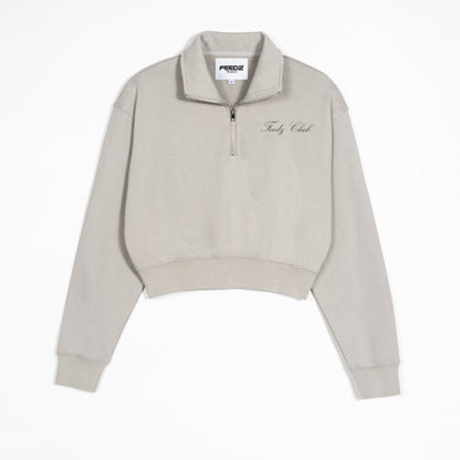 Feedz Club Women Cropped Zip Sweatshirt Feedz